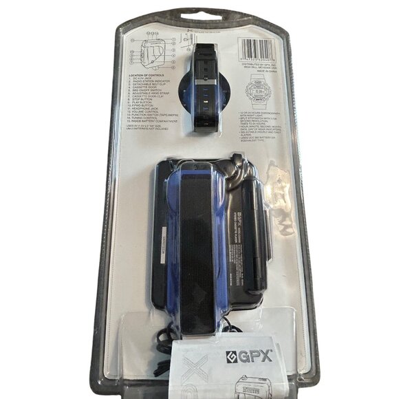 RS AM/FM Cassette Personal Stereo With Bonus Sports Watch & Adjustable Hand Stra - Picture 3 of 3